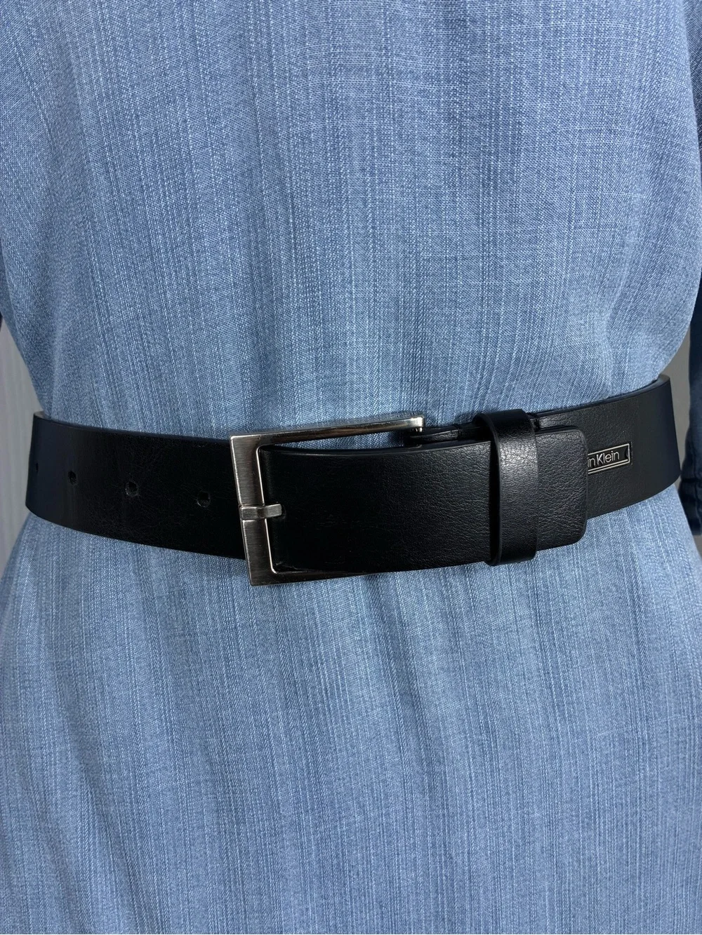 Calvin Klein men’s belt Sz 38-40 synthetic leather black